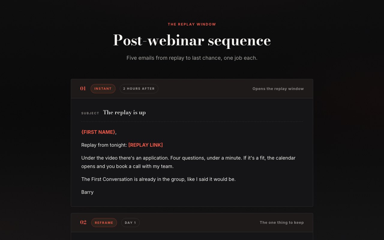 Post-webinar preview